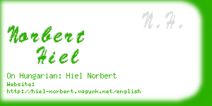norbert hiel business card